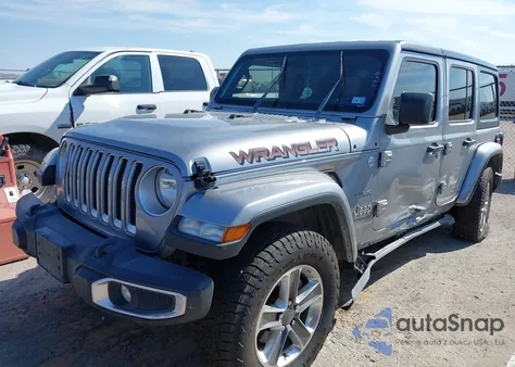2020 Jeep Wrangler Unlimited Sahara из США, поврежденный, VIN 1C4HJXEN5LW235234